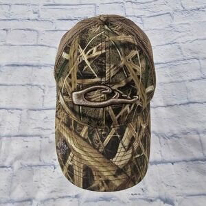 Drake Waterfowl Trucker Hat Men OSFM Camo RealTree Max-5 Mesh Back Hunting Cap